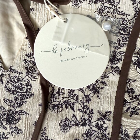 La February Toile Ruffled Babydoll Blouse - Picture 8 of 10